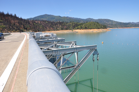 Shasta Lake as seen from the bridge