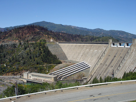 View of Shasta Dam from the visitor center