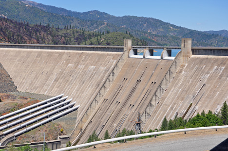 View of Shasta Dam from the visitor center