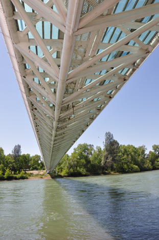 view from under the bridge