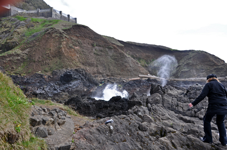 Karen Duquette at Spouting Horn 