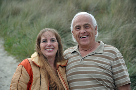 the two RV Gypsies on the beach