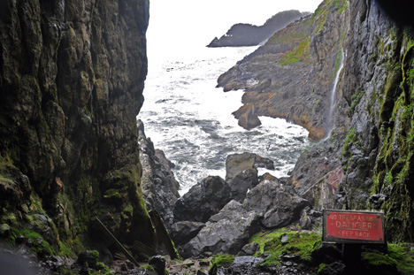 View from inside the cave