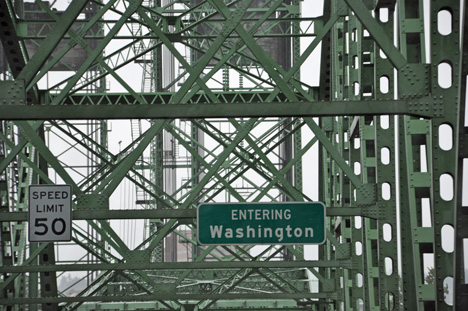 bridge sign - entering Washingrton