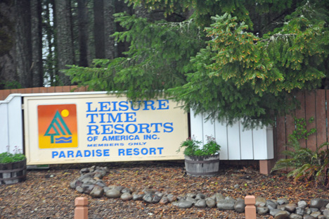 Leisure Time Resorts campground sign
