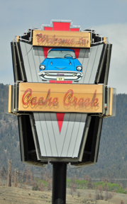 sign: welcome to Cache Creek