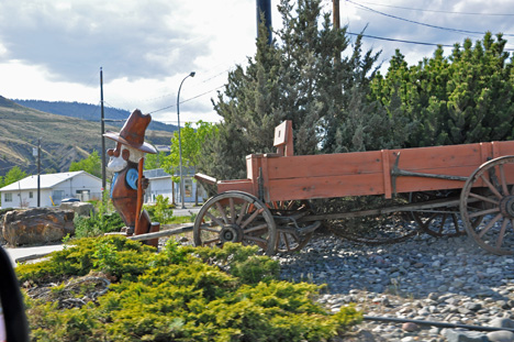 wood carving in town