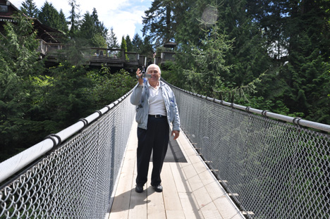 Lee Duquette on the bridge