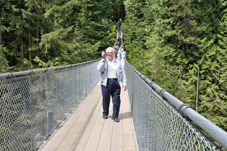 Lee Duquette on the bridge