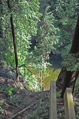 looking straight down