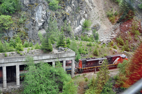 train going thru tunnel