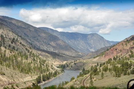 mountains  and river