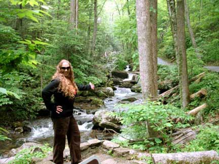 Karen Duquette at Anna Ruby Falls