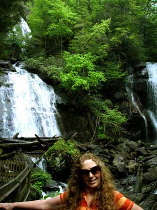 Karen Duquette at Anna Ruby Falls