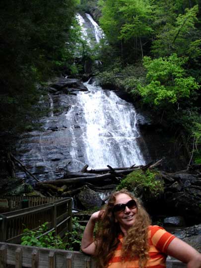 Karen Duquette at Anna Ruby Falls