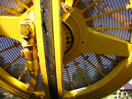 a view of the ride from below