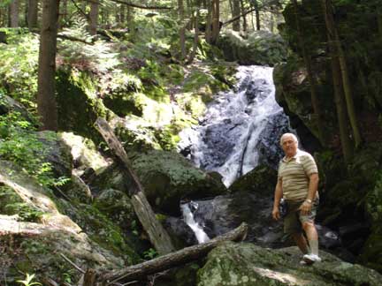 Lee on the trail at Buttermilk Falls