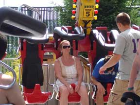 Karen rides The Claw