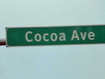 Cocoa Avenue street sign