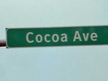 Cocoa Avenue street sign