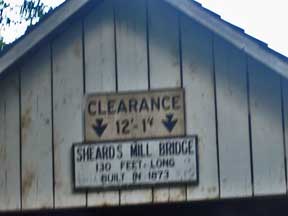 covered bridge sign