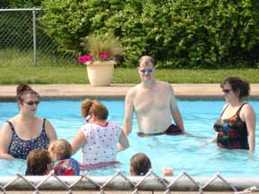 pool fun on a hot day