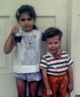 Brian and his sister August 1971