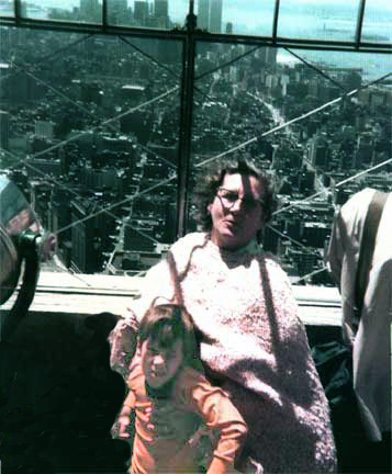 Brian and his grandmother Rasmussen - Empire State Bldg 1975