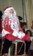 Brian is Santa Claus in school play