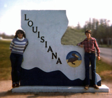 Brian & Renee Duquette at Louisiana state sign