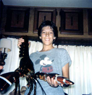 Brian Duquette with a large lobster