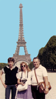 Brian and his parents at the Eiffel Tower  in Paris France