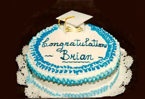 Brian's graduation cake