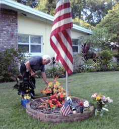 Lee making Brian's memorial