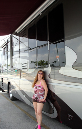 AWO - Karen outside the RV