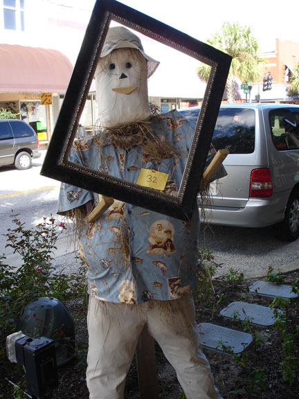 a framed scarecrow