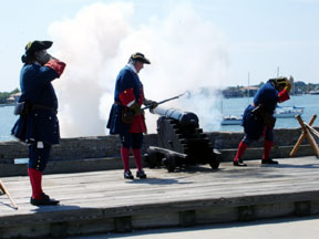 shooting off the cannon