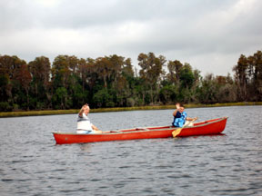 taking the grandchildren canoeing