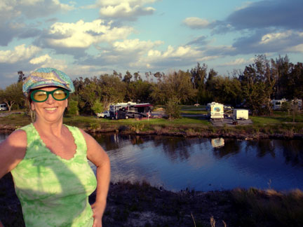 Karen on the bikepath