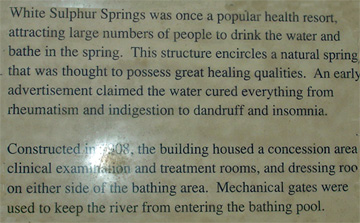 White Sulphur Springs sign