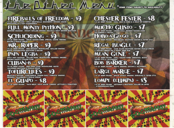 hot dog menu side 2