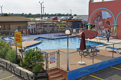 swimming pool shaped like the State of Texas