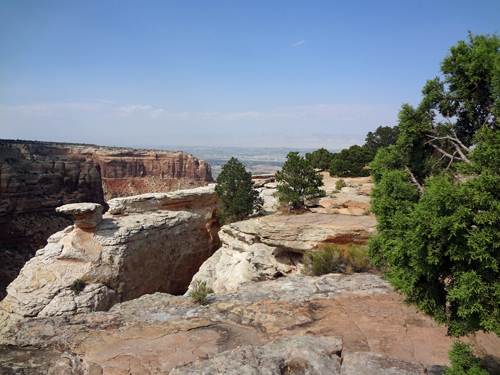 a view from the top of Red Canyon Overlook