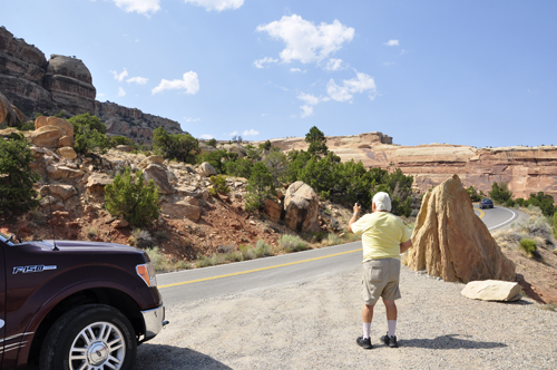 Lee Duquette taking photos at Colorado National Monument