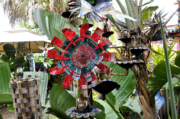 fan at the bowling ball house at Whimzeyland
