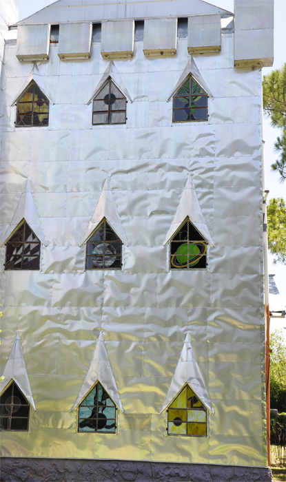 stained glass windows at Solomon's castle