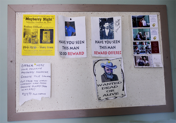 wanted posters in Mayberry USA