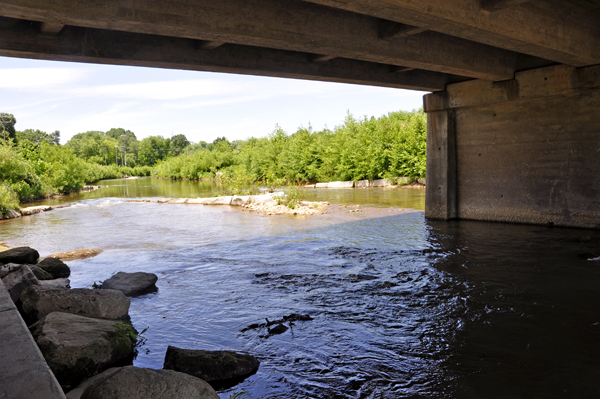 scenery from the riverwalk in Riverside Park, Mt. Airy N.C.