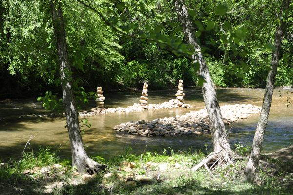 scenery from the riverwalk in Riverside Park, Mt. Airy N.C.