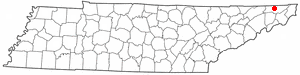 TN map showing locationf Blountville